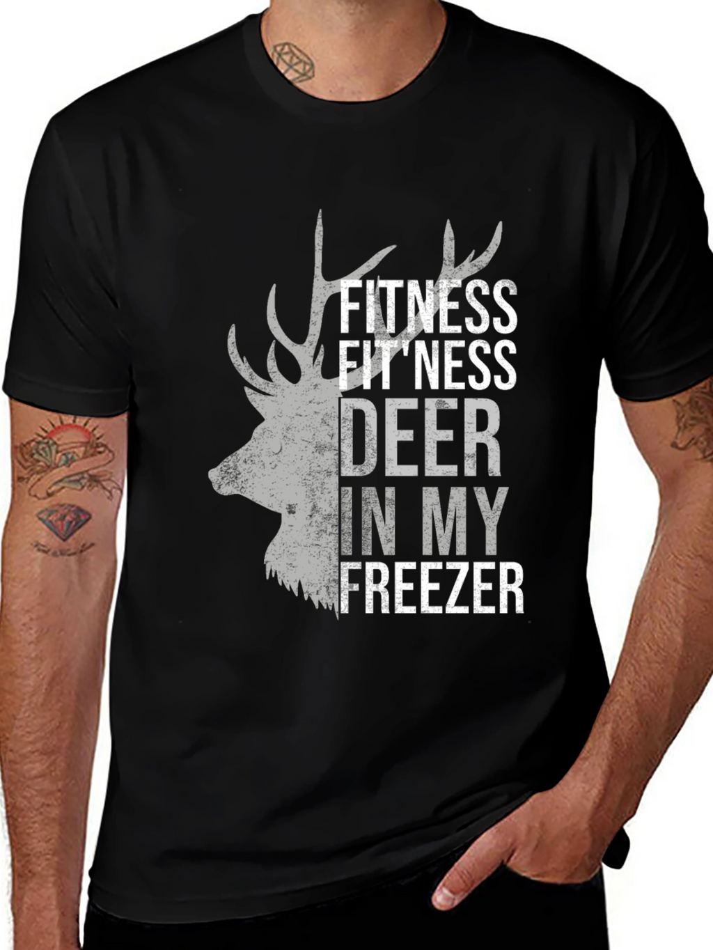 Fitness Deer Freezer T-Shirt - Funny Hunting Tee