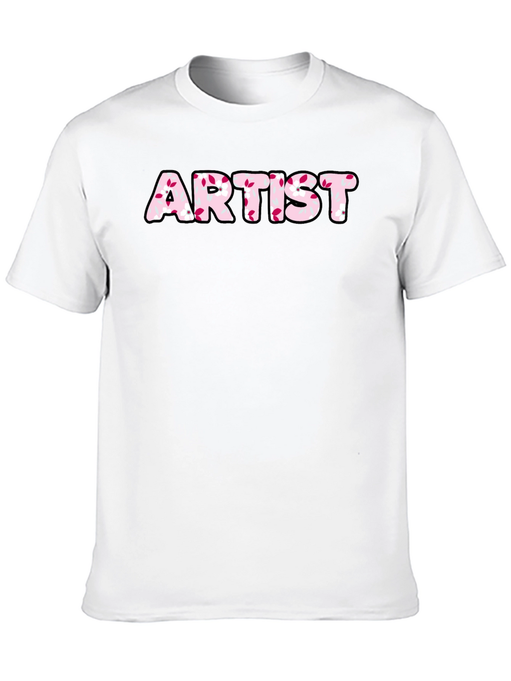 Artist Floral Print Black Tee