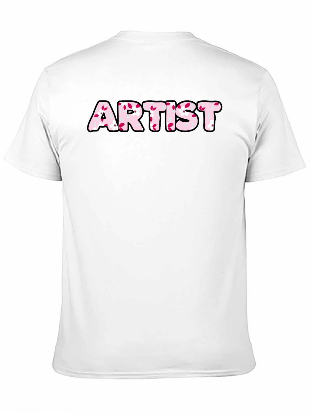 Artist Floral Print Black Tee