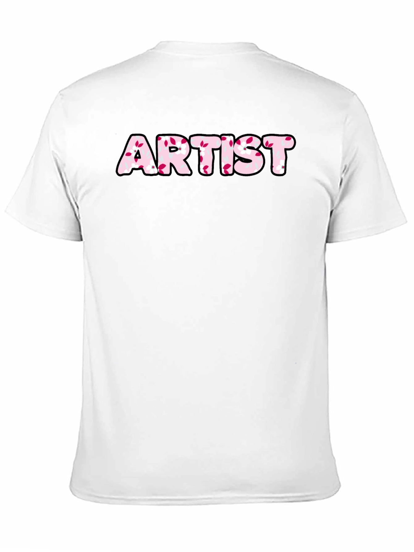 Artist Floral Print Black Tee