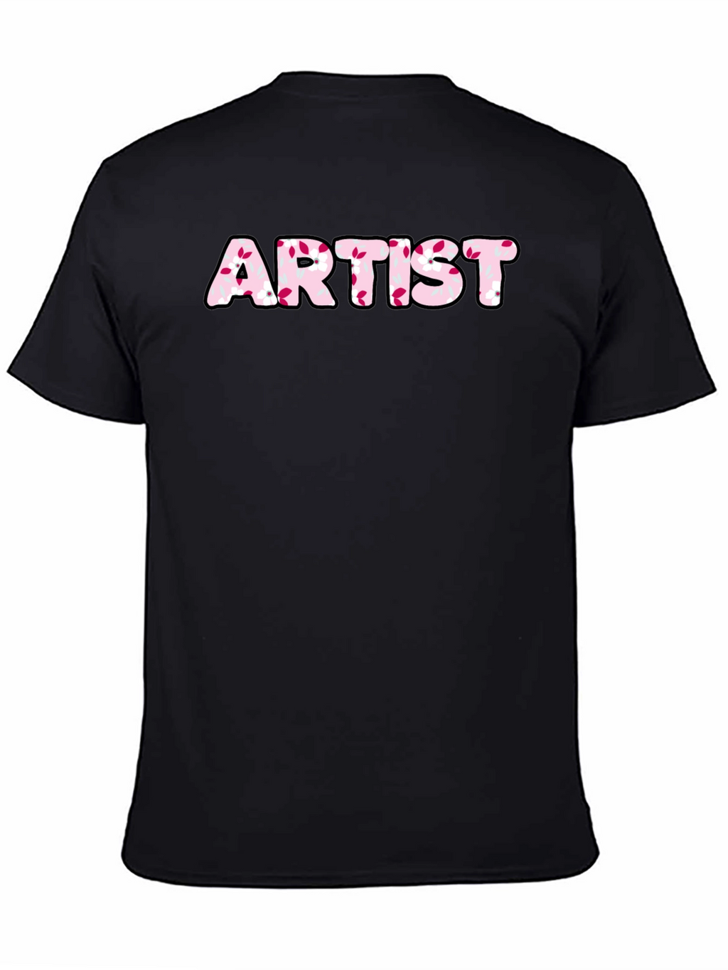 Artist Floral Print Black Tee