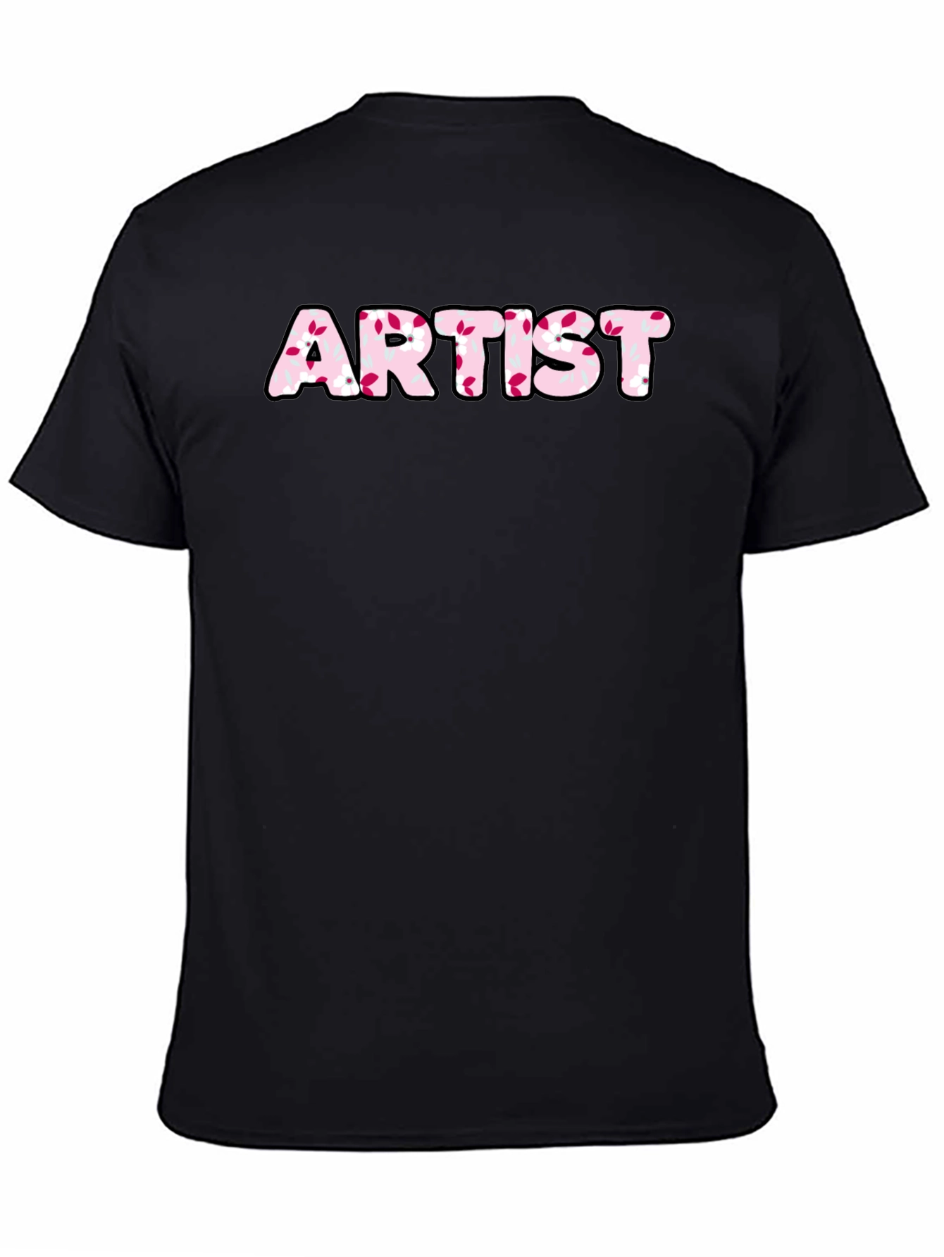 Artist Floral Print Black Tee