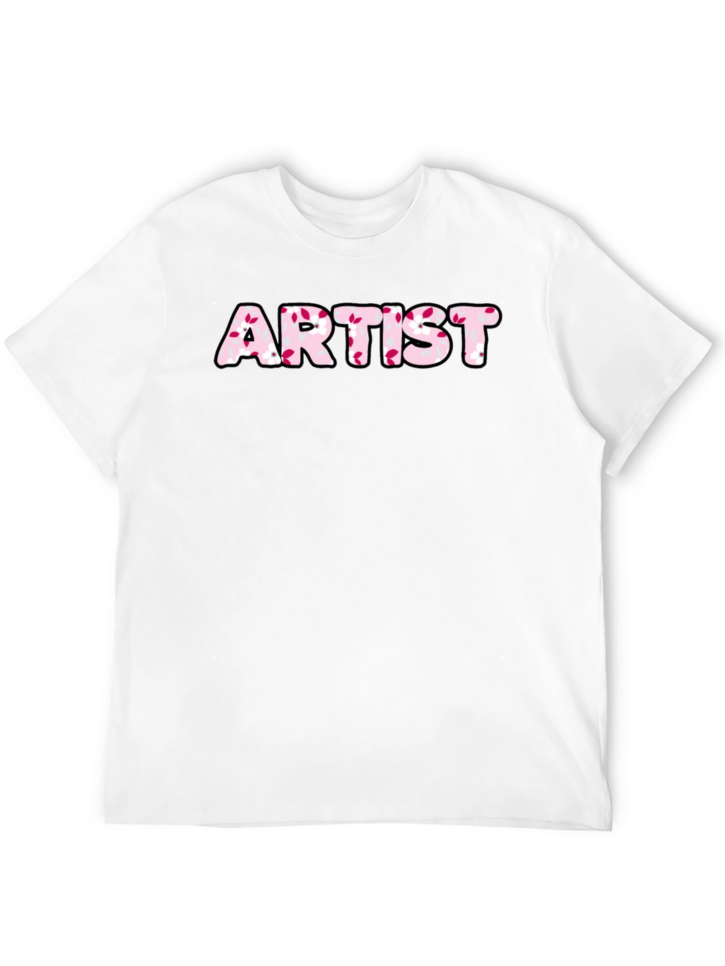 Artist Floral Print Black Tee