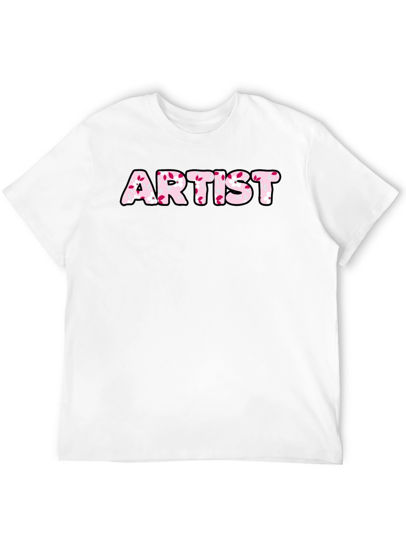 Artist Floral Print Black Tee