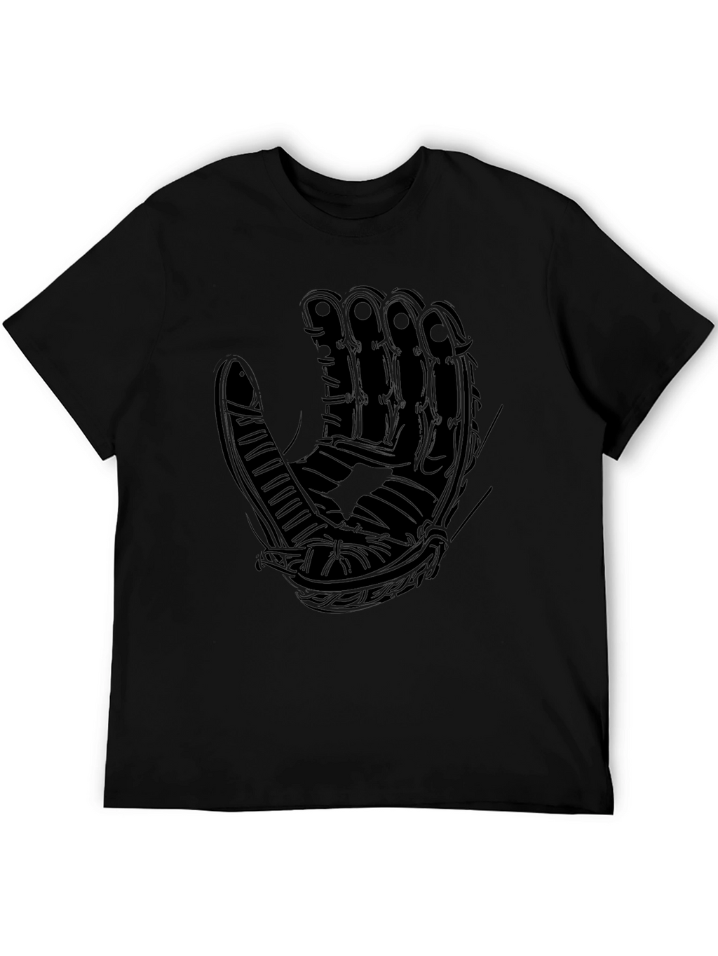 Baseball Glove Graphic T-Shirt - Classic Black