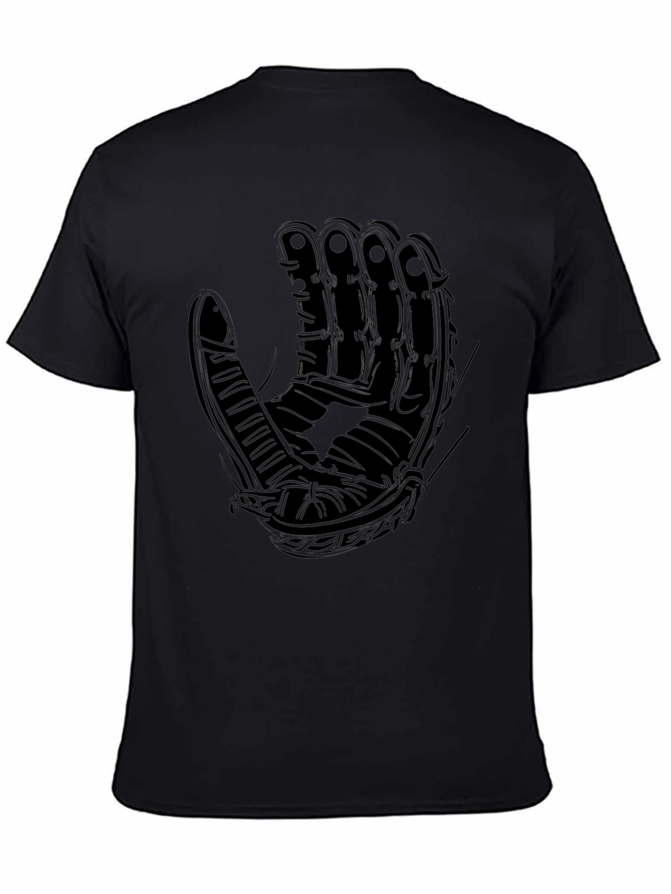 Baseball Glove Graphic T-Shirt - Classic Black