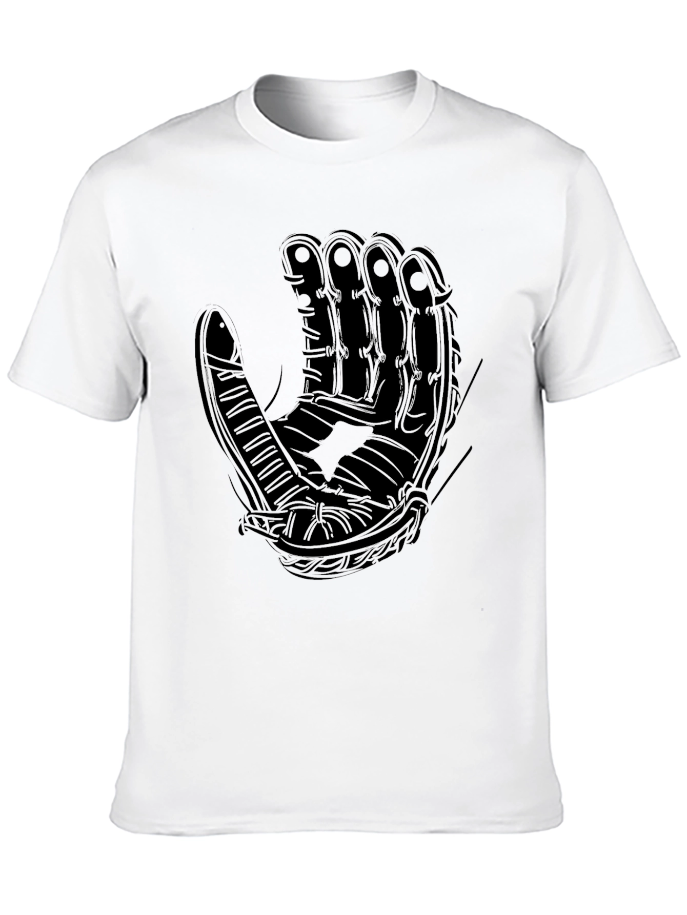 Baseball Glove Graphic T-Shirt - Classic Black