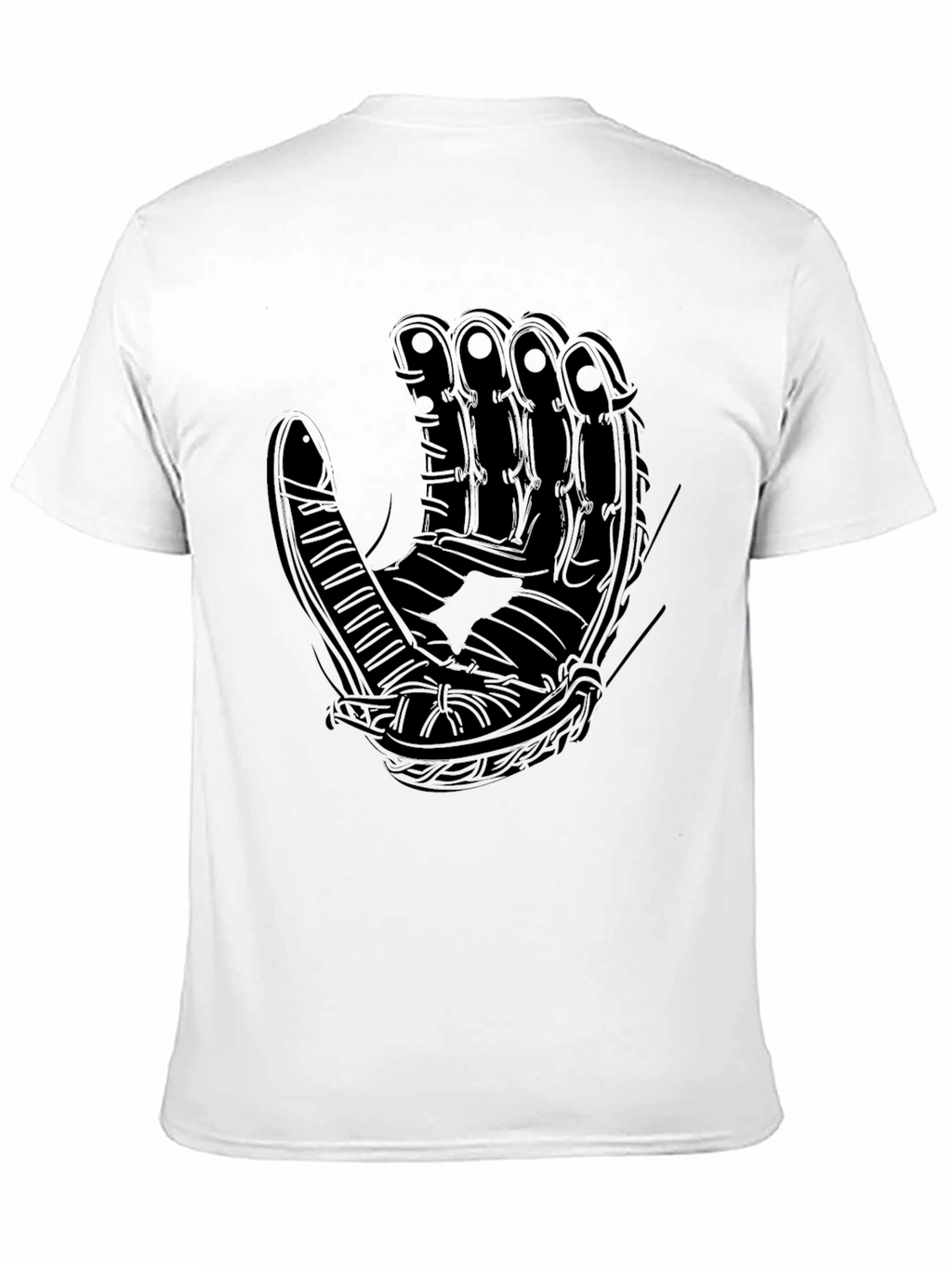 Baseball Glove Graphic T-Shirt - Classic Black