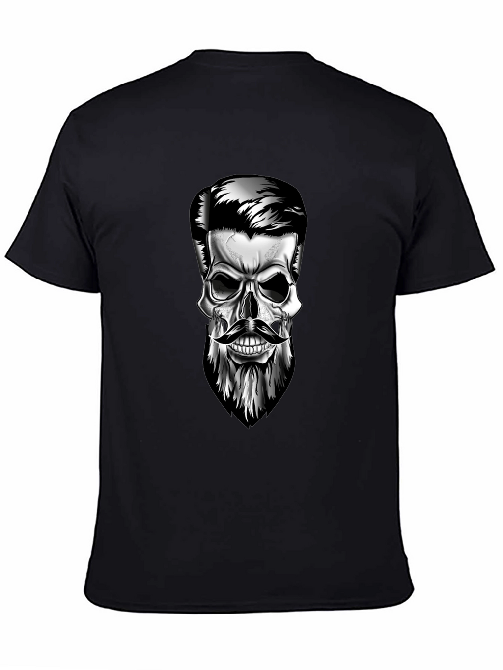 Skull with Beard Graphic T-Shirt - Stylish Mens Tee
