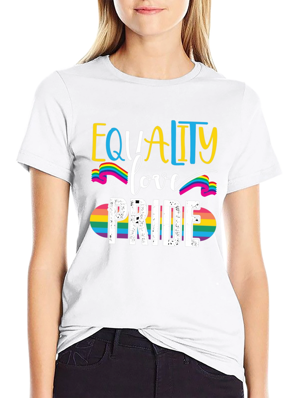 Equality Love Pride Rainbow Graphic Tee