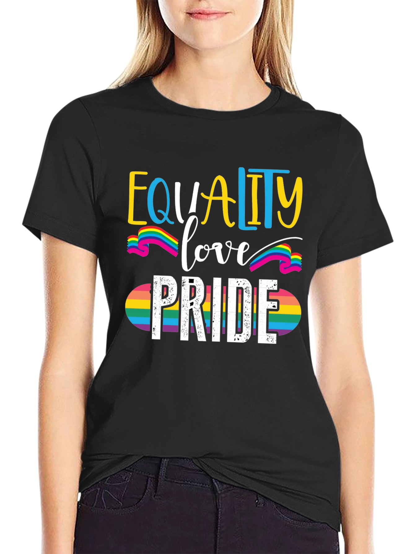 Equality Love Pride Rainbow Graphic Tee