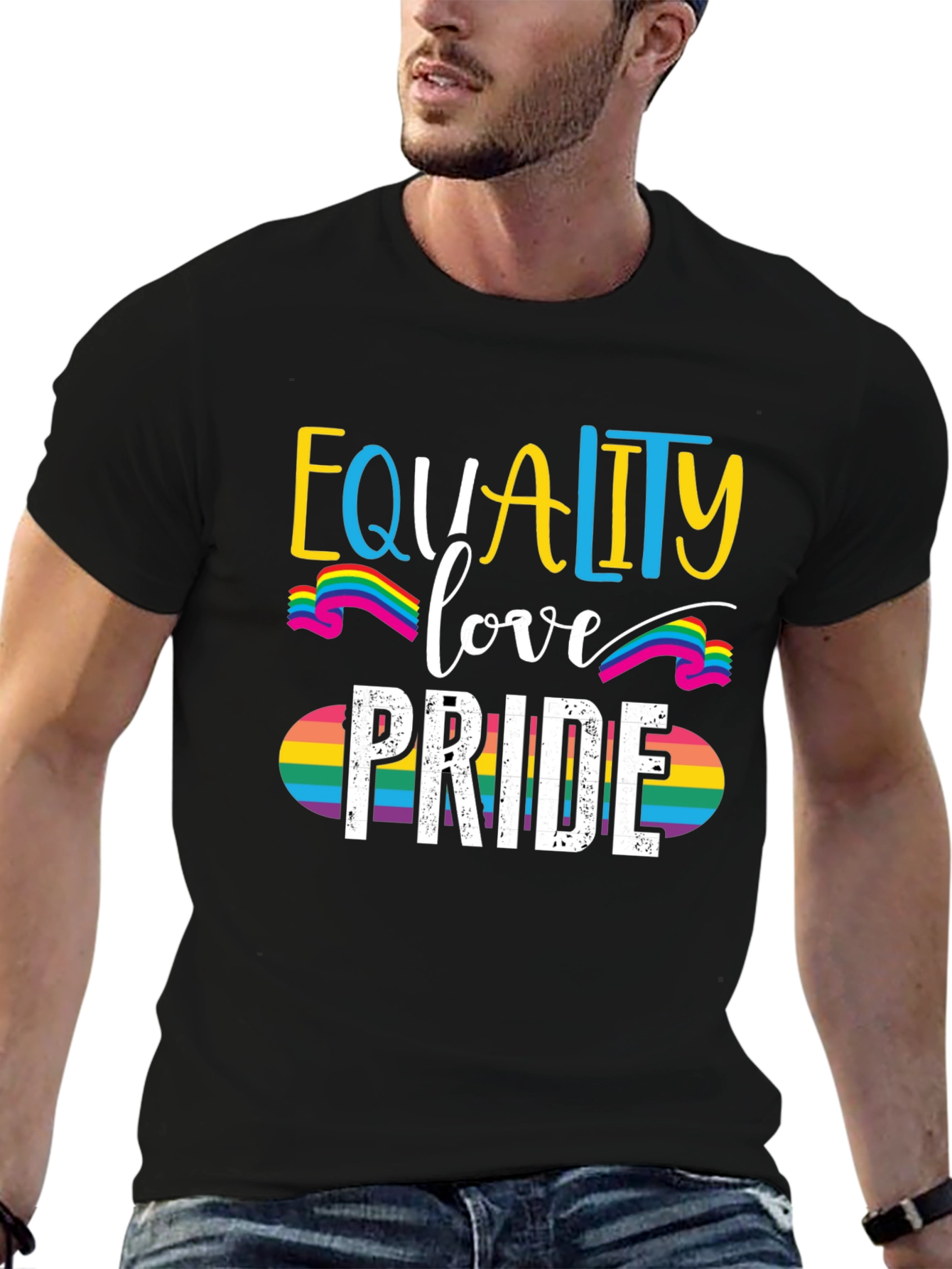 Equality Love Pride Rainbow Graphic Tee