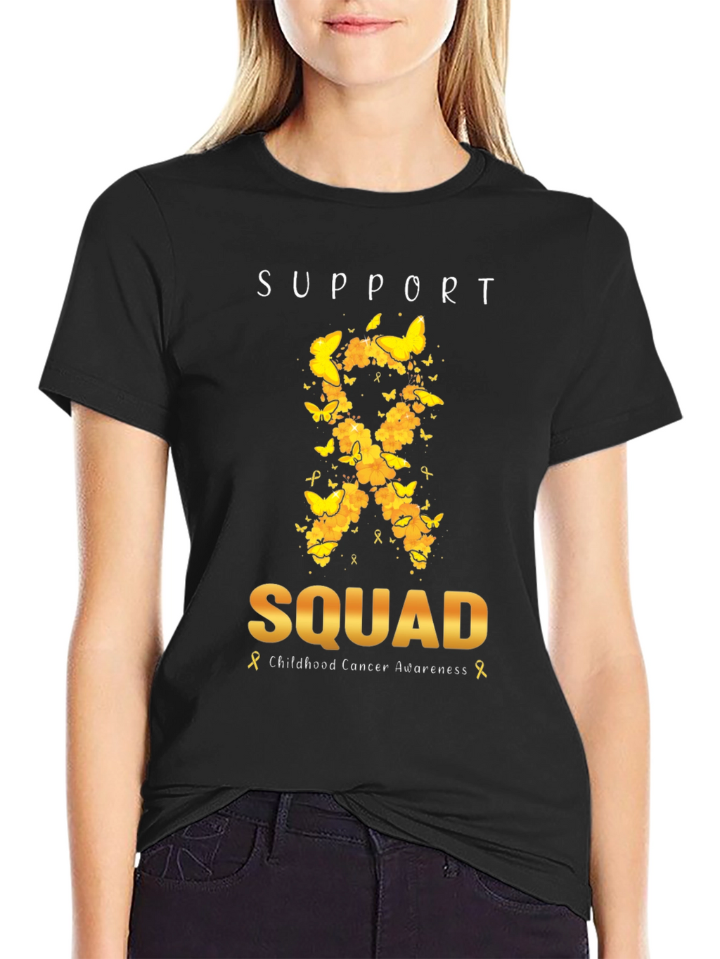 Childhood Cancer Awareness Support Squad T-Shirt