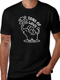 Tons of Love Elephant Graphic Tee - Black