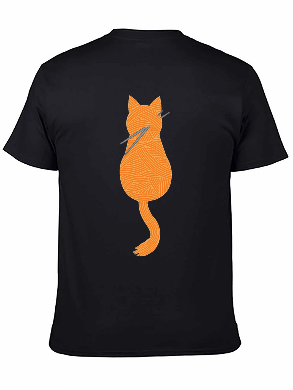Knitting Cat Tee - Yarn Lovers Graphic T-Shirt
