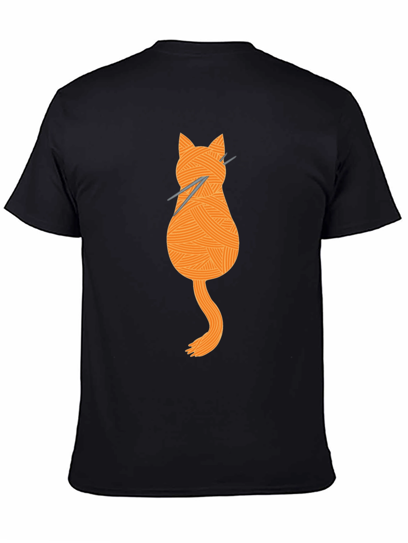 Knitting Cat Tee - Yarn Lovers Graphic T-Shirt