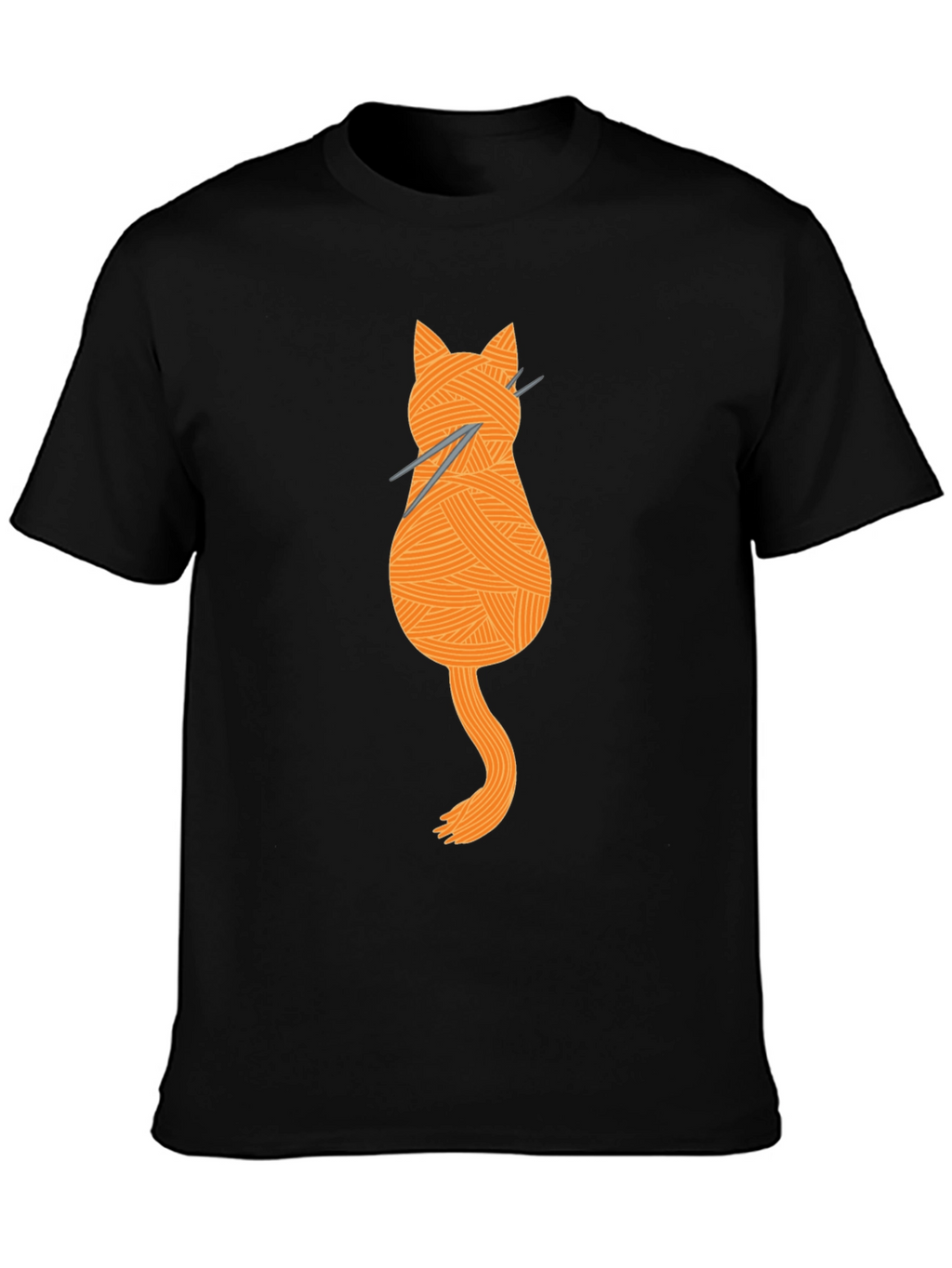 Knitting Cat Tee - Yarn Lovers Graphic T-Shirt