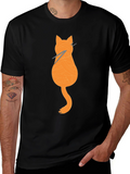 Knitting Cat Tee - Yarn Lovers Graphic T-Shirt