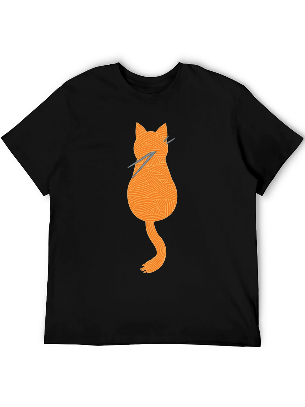 Knitting Cat Tee - Yarn Lovers Graphic T-Shirt