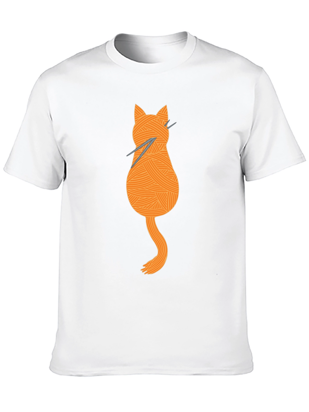 Knitting Cat Tee - Yarn Lovers Graphic T-Shirt
