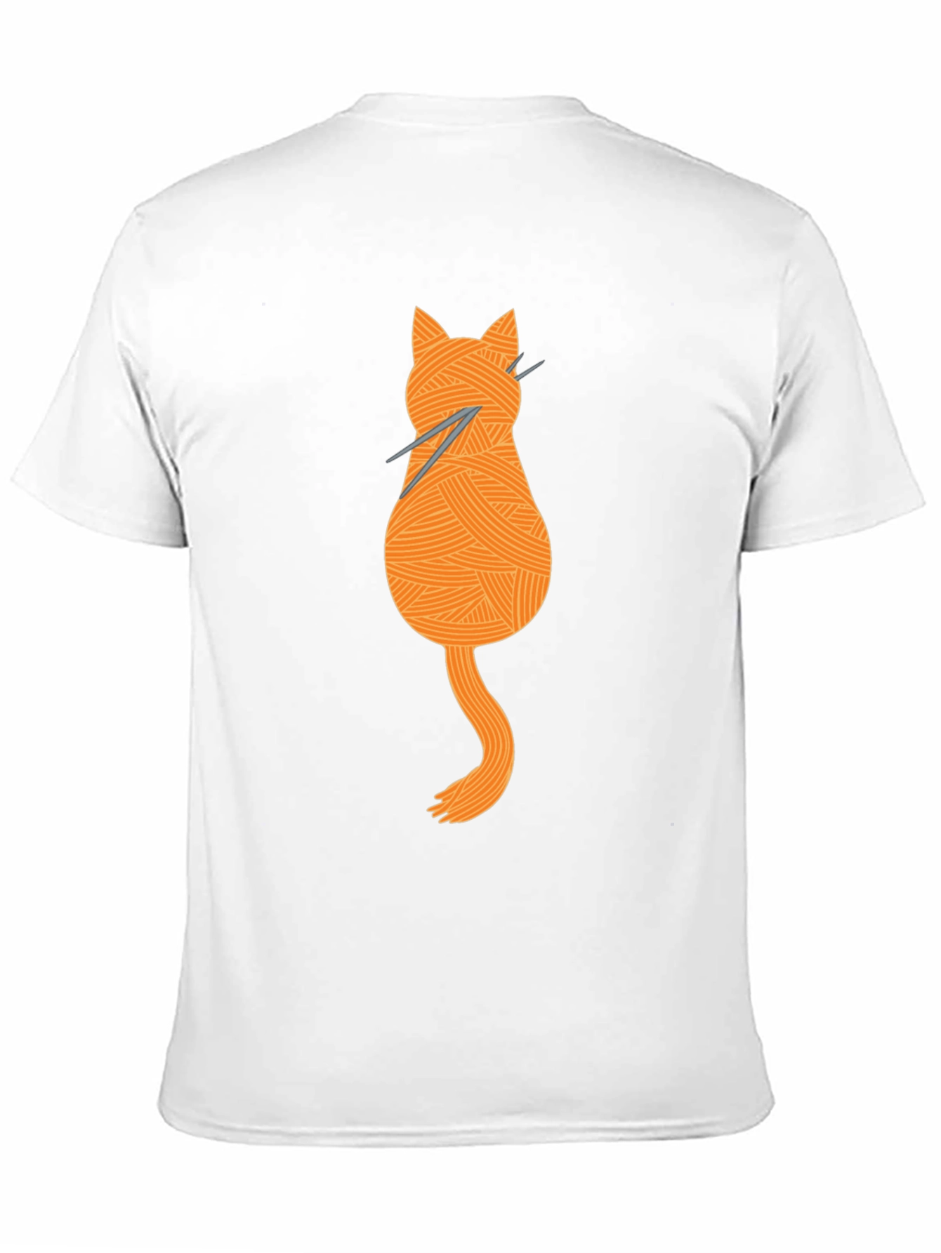 Knitting Cat Tee - Yarn Lovers Graphic T-Shirt