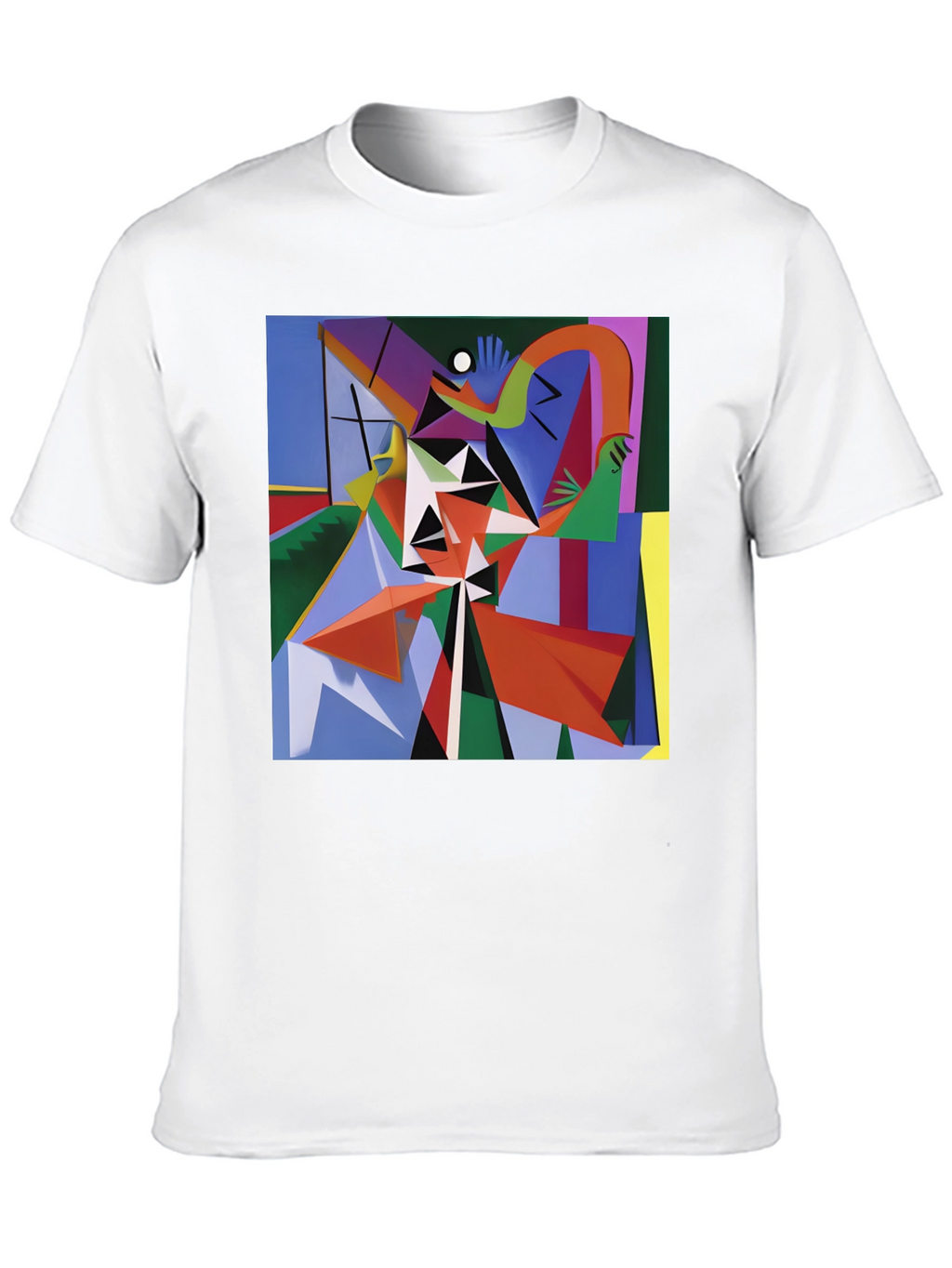 Abstract Geometric Art Print Black T-Shirt