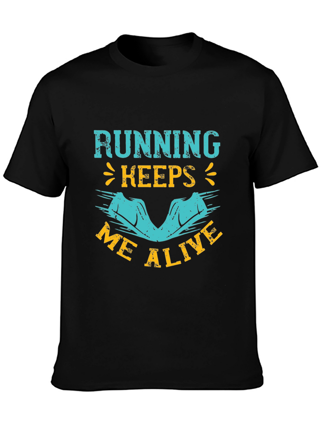 Running Keeps Me Alive Graphic Tee - Black