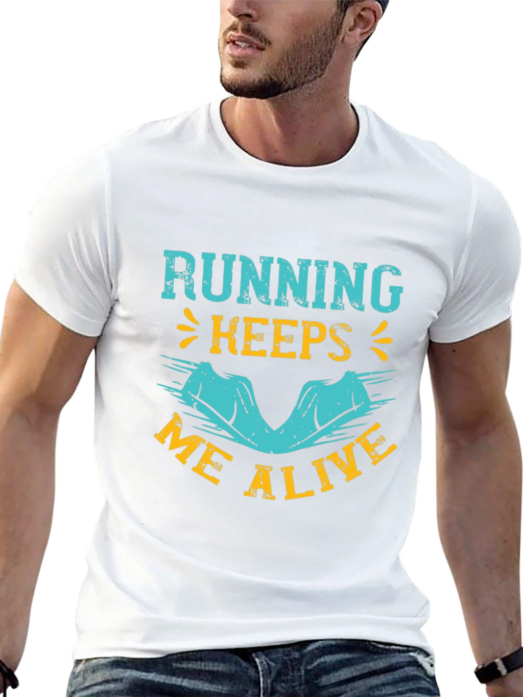 Running Keeps Me Alive Graphic Tee - Black