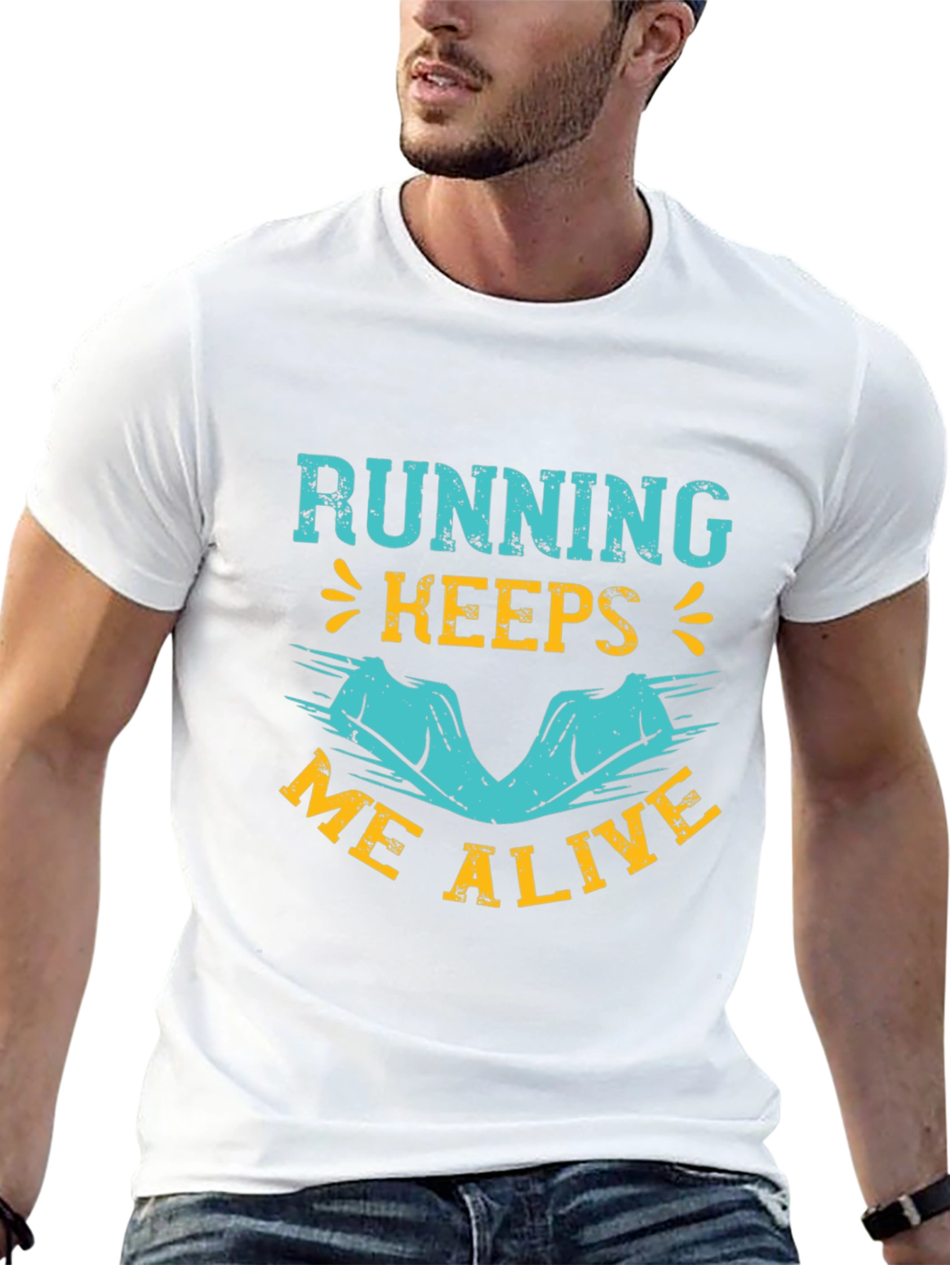 Running Keeps Me Alive Graphic Tee - Black