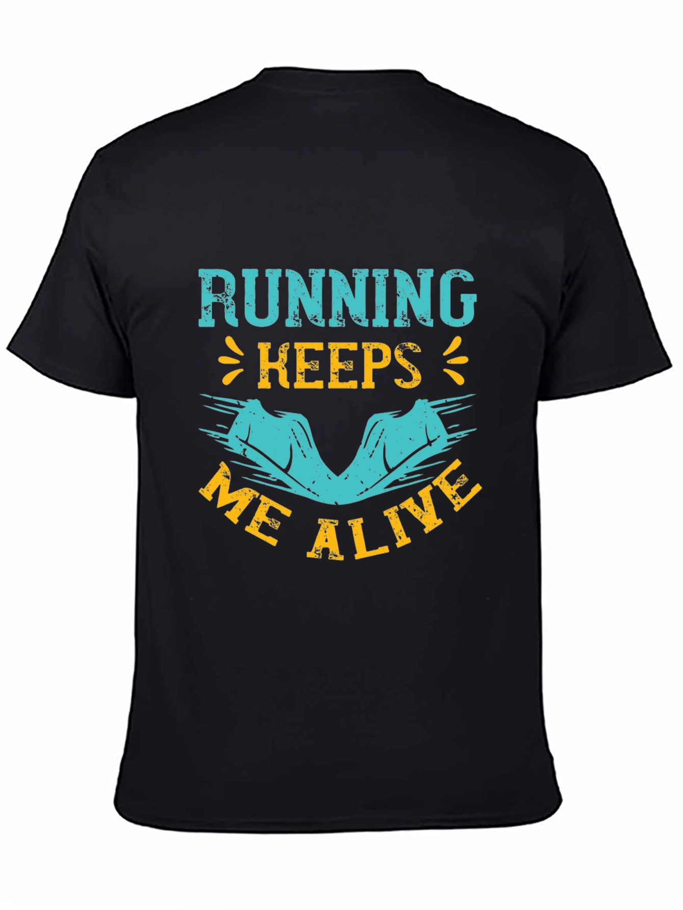 Running Keeps Me Alive Graphic Tee - Black