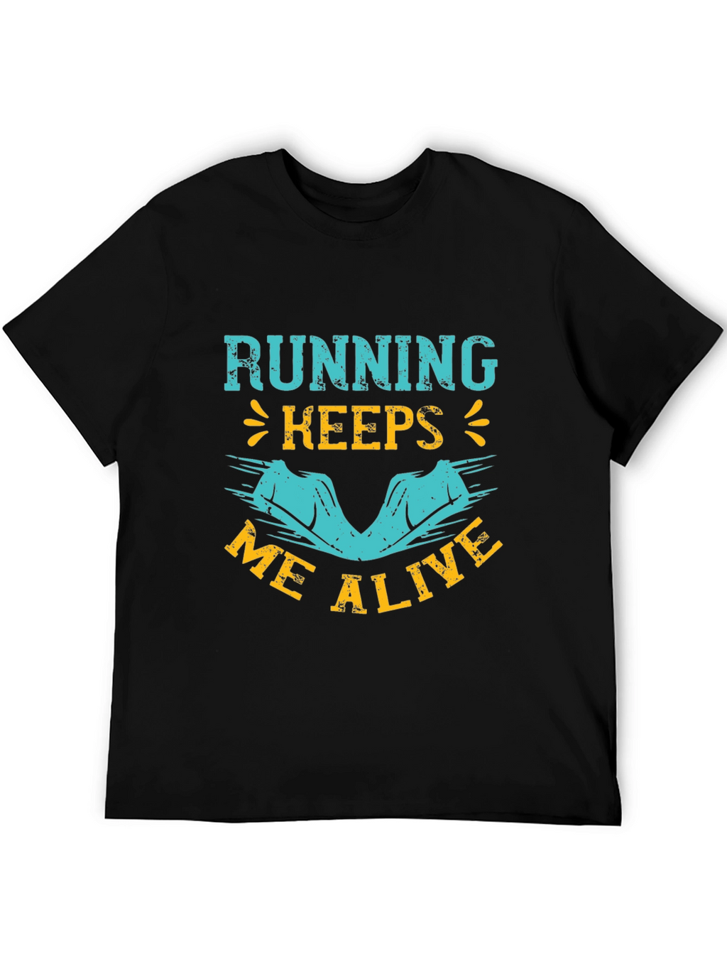 Running Keeps Me Alive Graphic Tee - Black