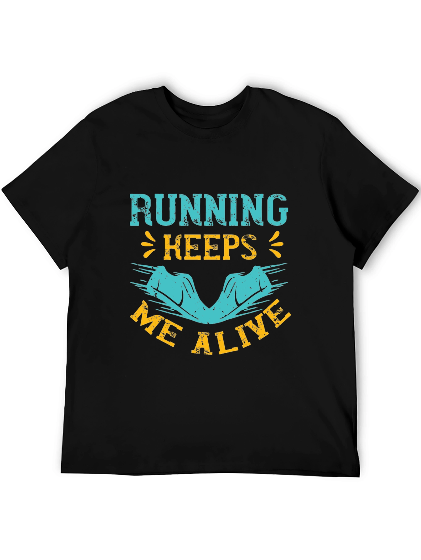 Running Keeps Me Alive Graphic Tee - Black