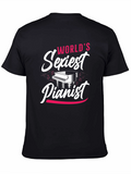 Worlds Sexiest Pianist Black T-Shirt