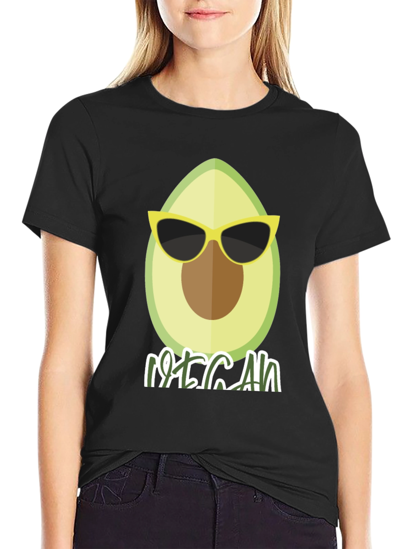 Cool Vegan Avocado Graphic T-Shirt