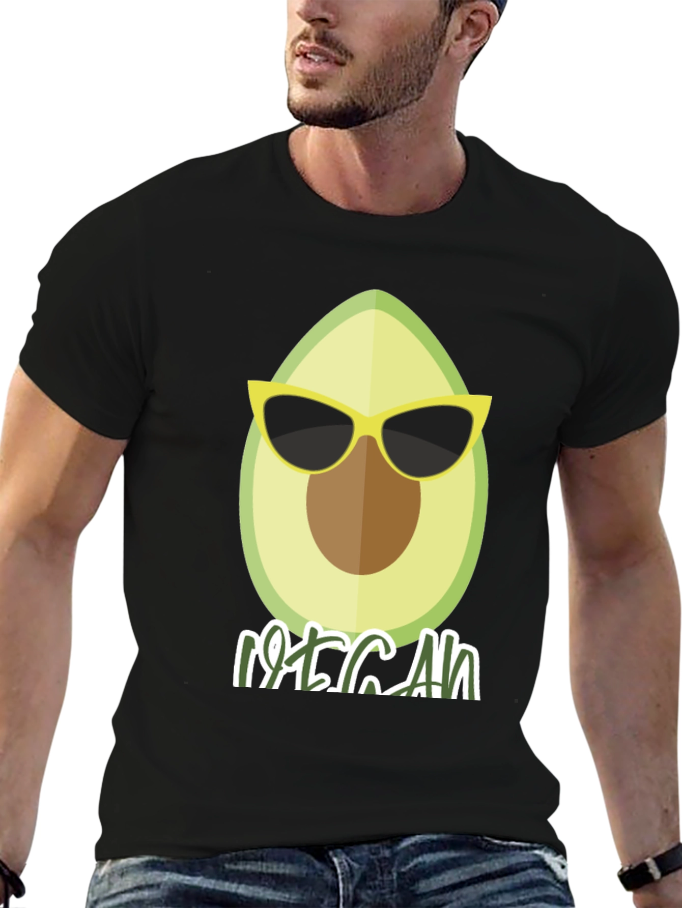 Cool Vegan Avocado Graphic T-Shirt