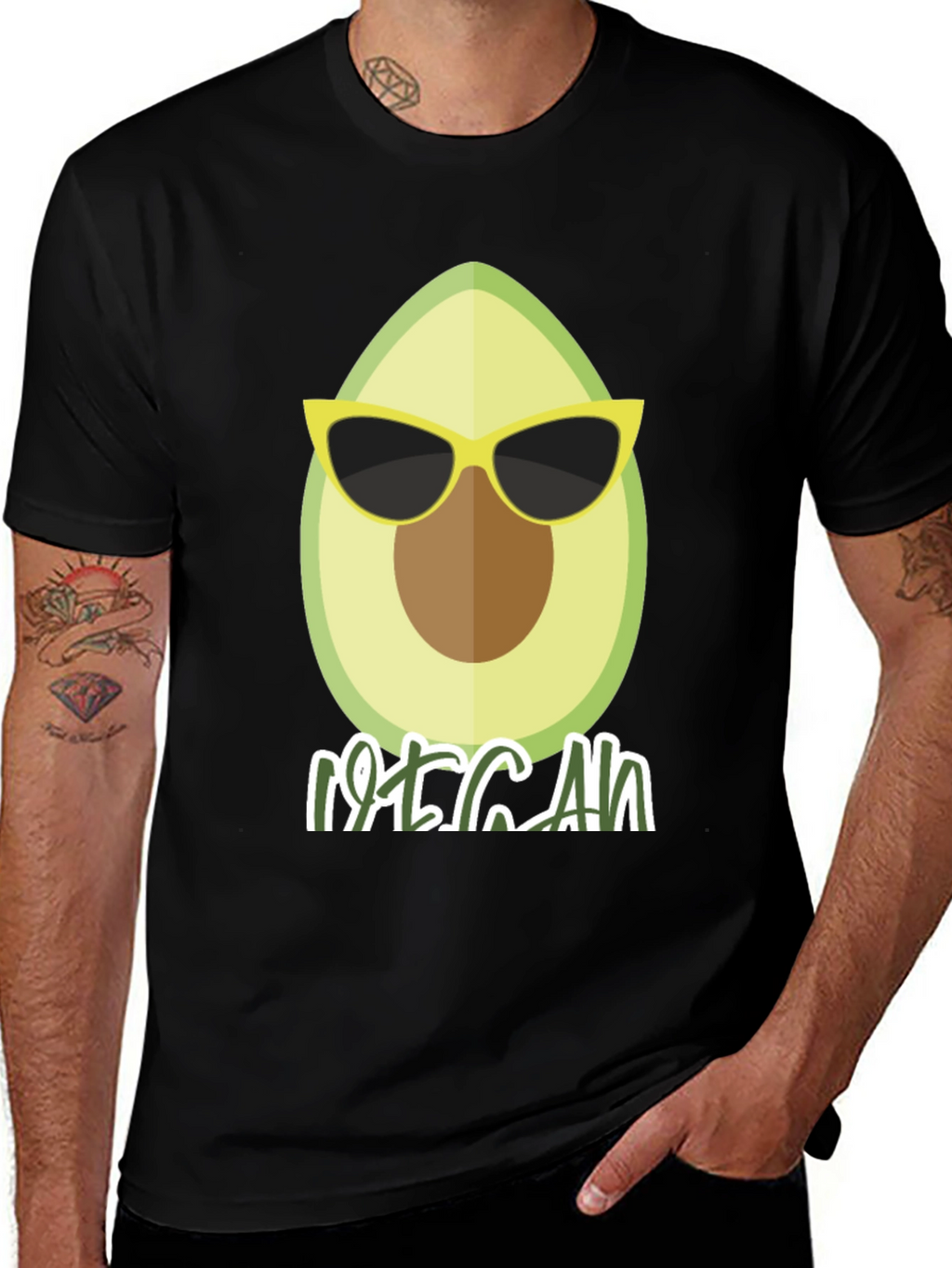Cool Vegan Avocado Graphic T-Shirt