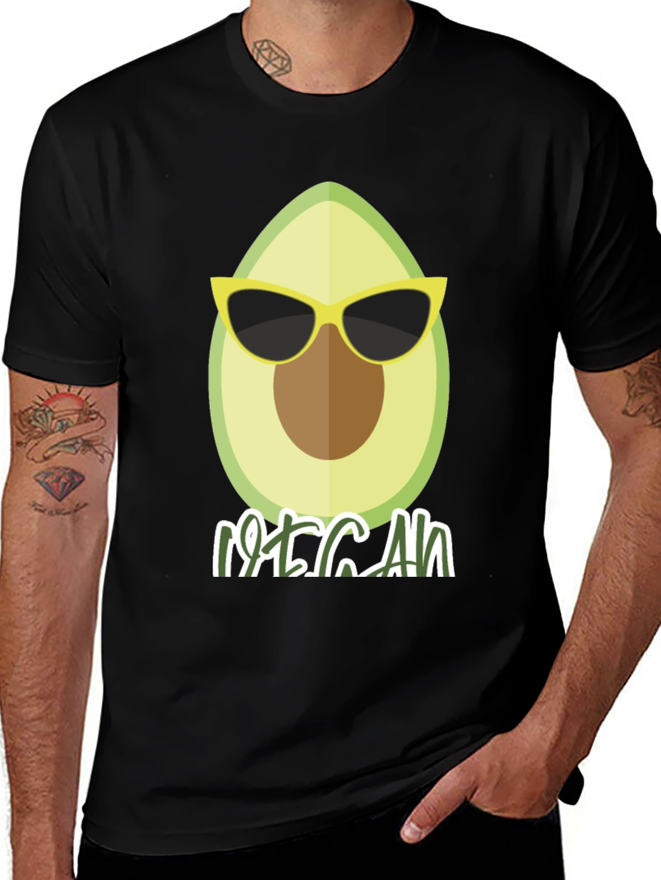 Cool Vegan Avocado Graphic T-Shirt