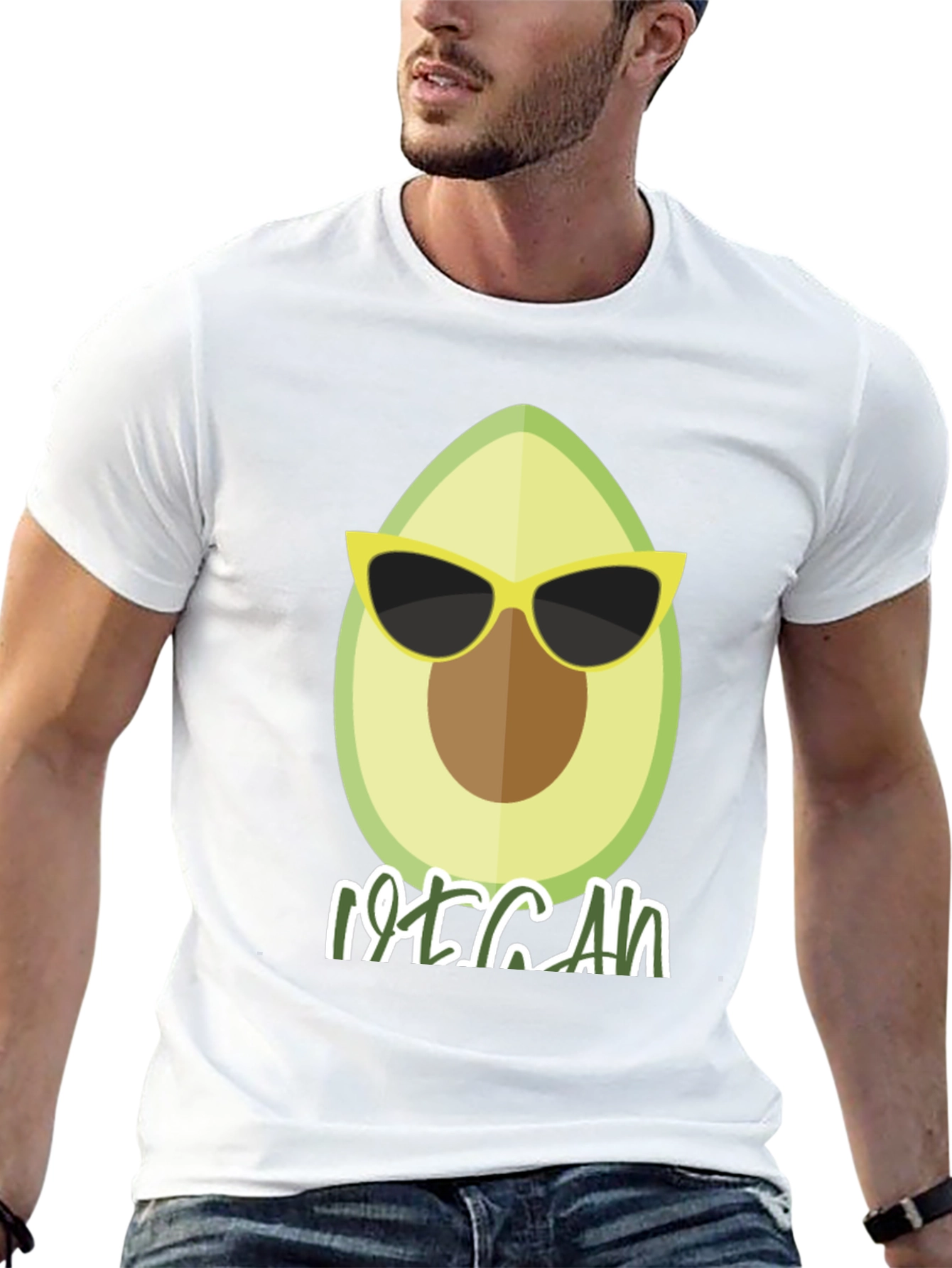 Cool Vegan Avocado Graphic T-Shirt