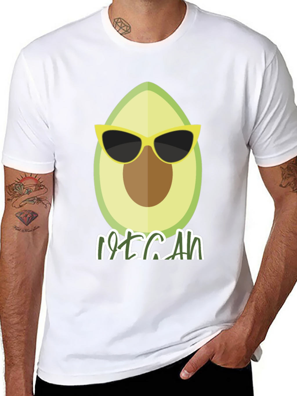 Cool Vegan Avocado Graphic T-Shirt