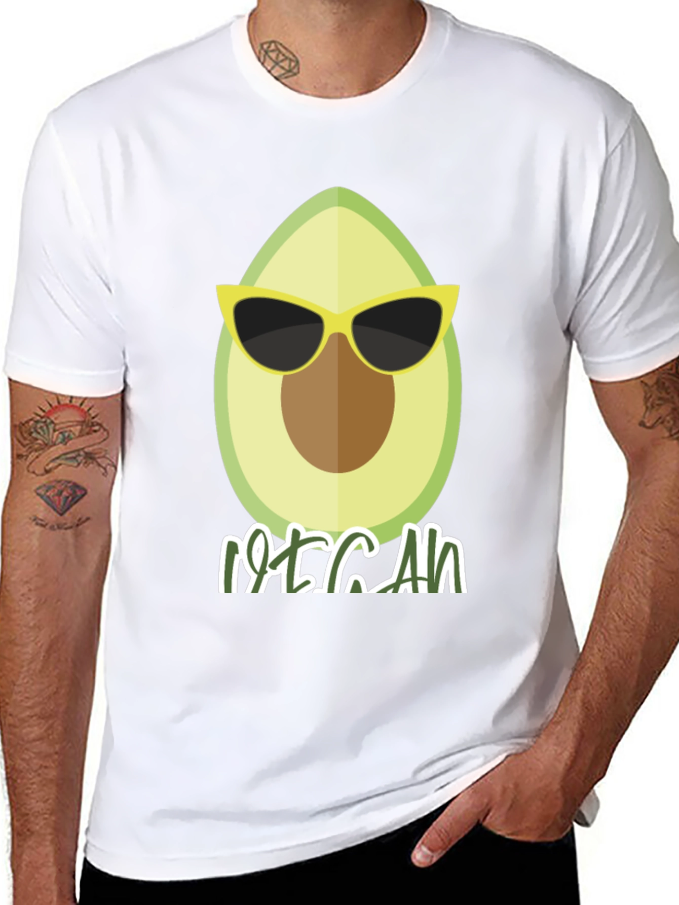 Cool Vegan Avocado Graphic T-Shirt