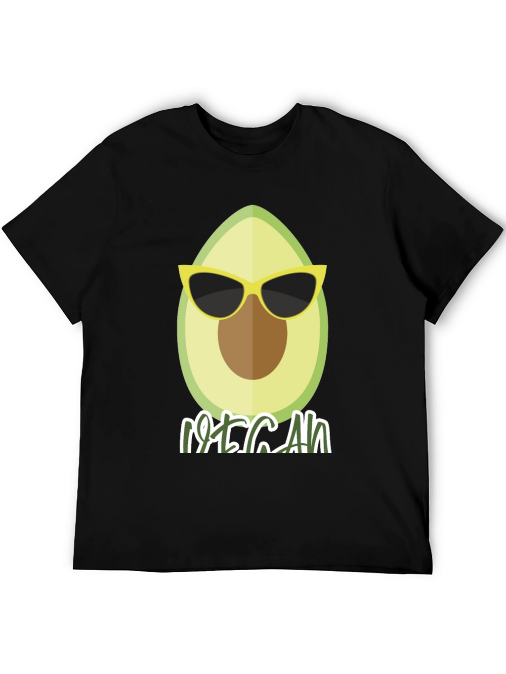 Cool Vegan Avocado Graphic T-Shirt