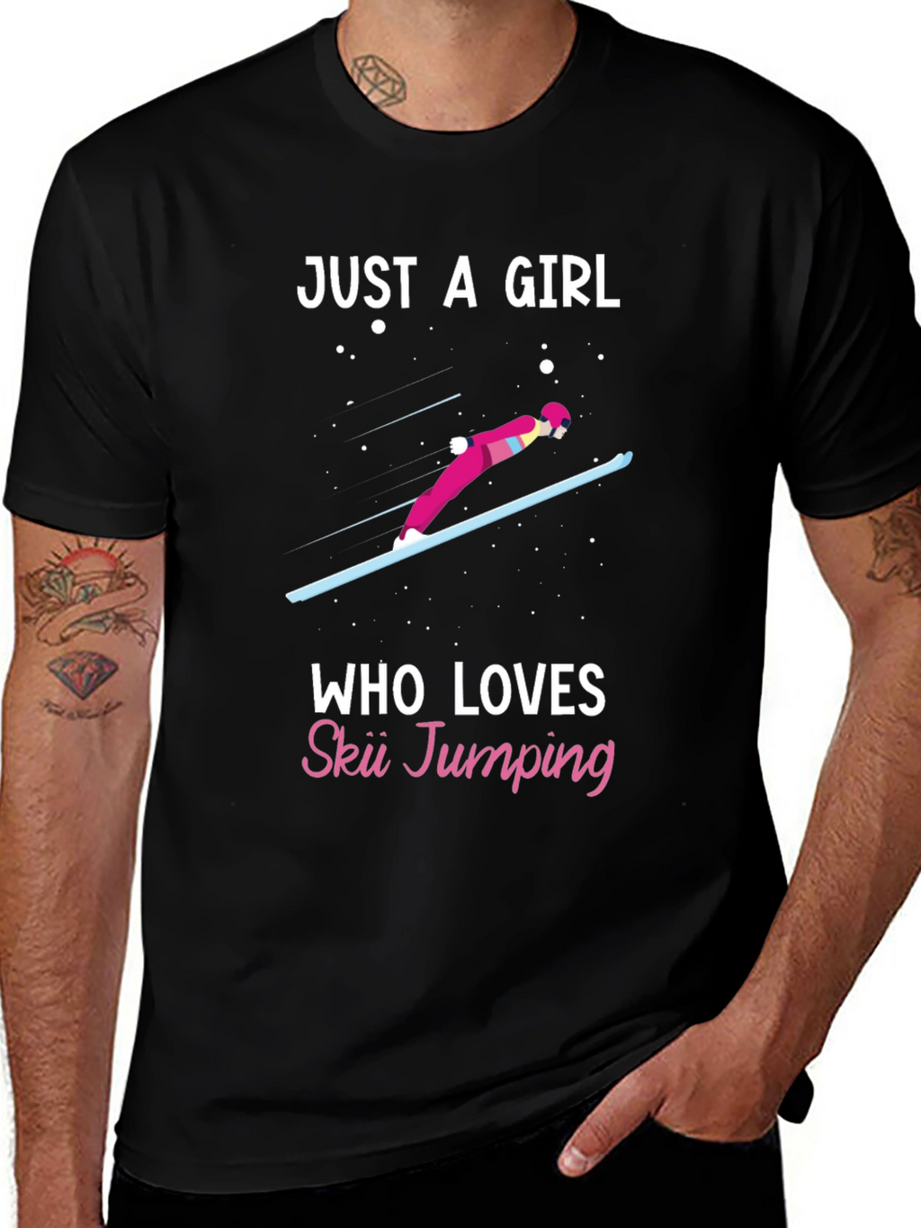Ski Jumping Girls Tee - Winter Sports