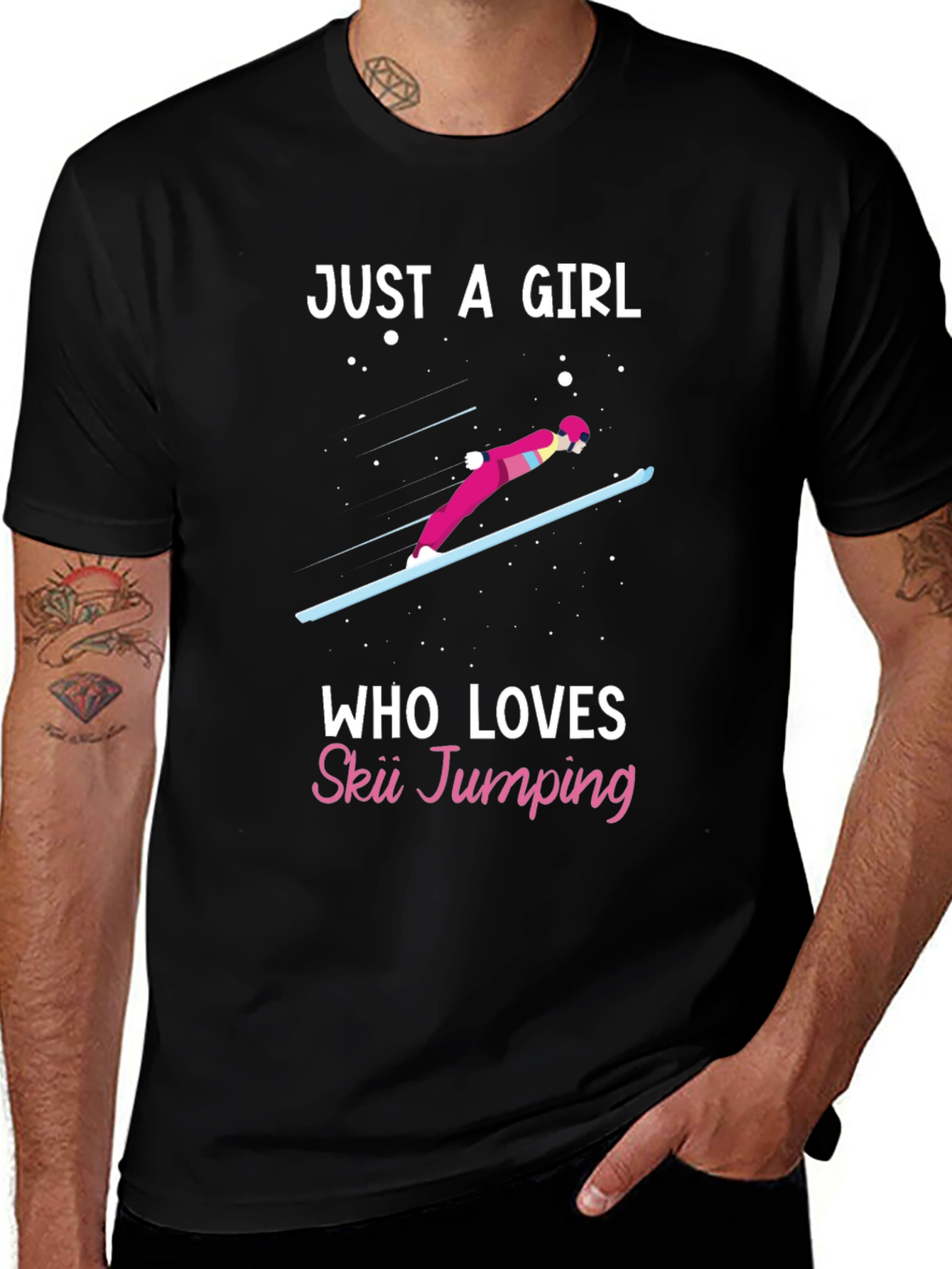 Ski Jumping Girls Tee - Winter Sports
