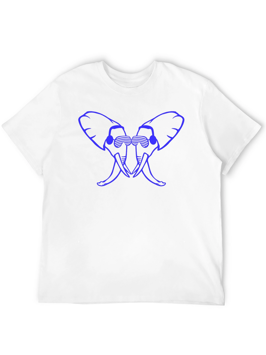 Cool Elephant Silhouette Graphic Tee - Black Cotton
