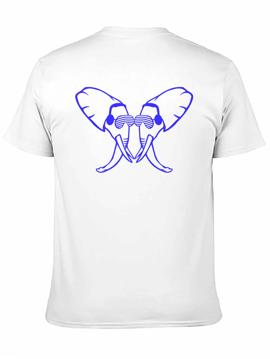 Cool Elephant Silhouette Graphic Tee - Black Cotton