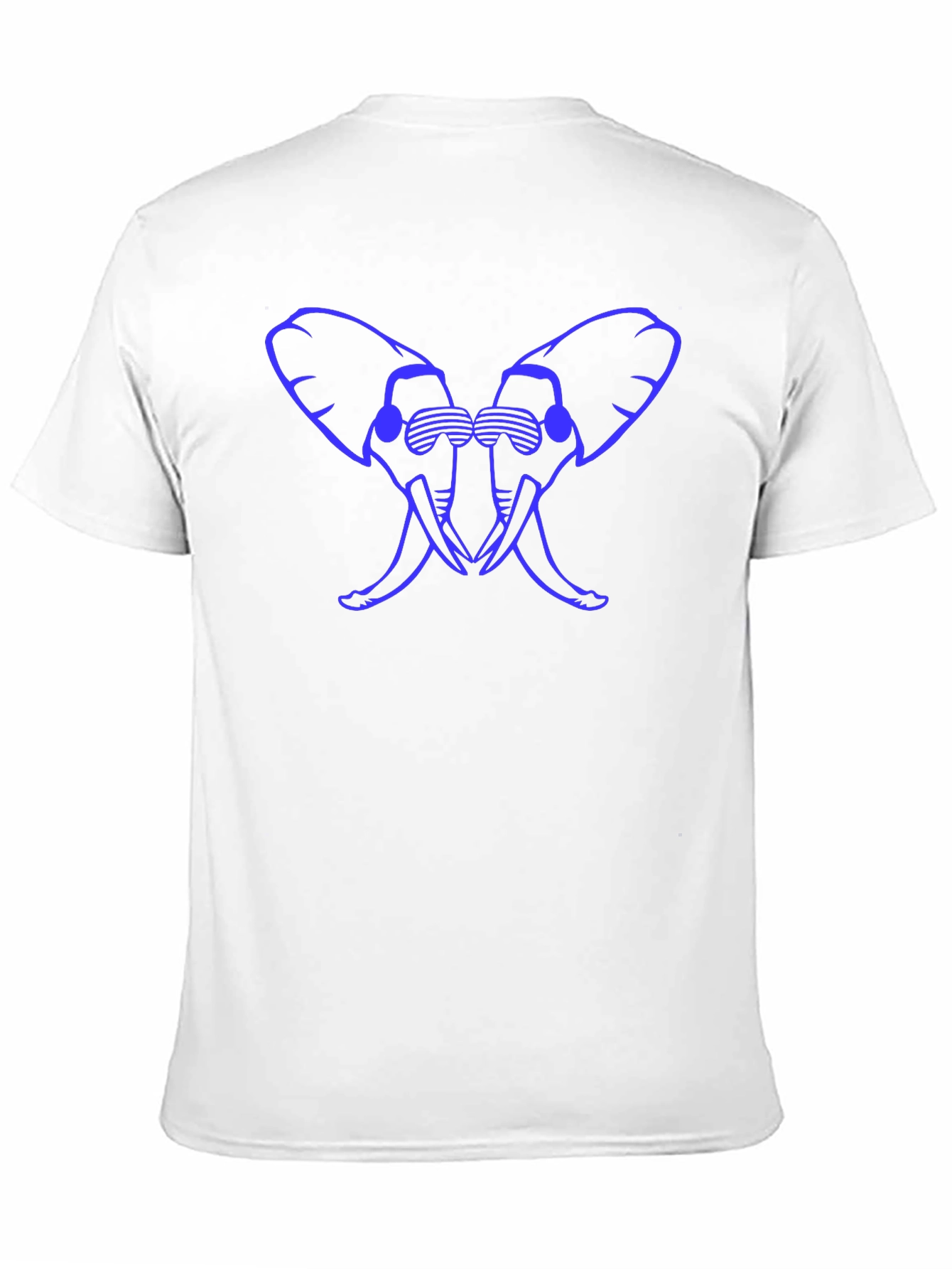 Cool Elephant Silhouette Graphic Tee - Black Cotton