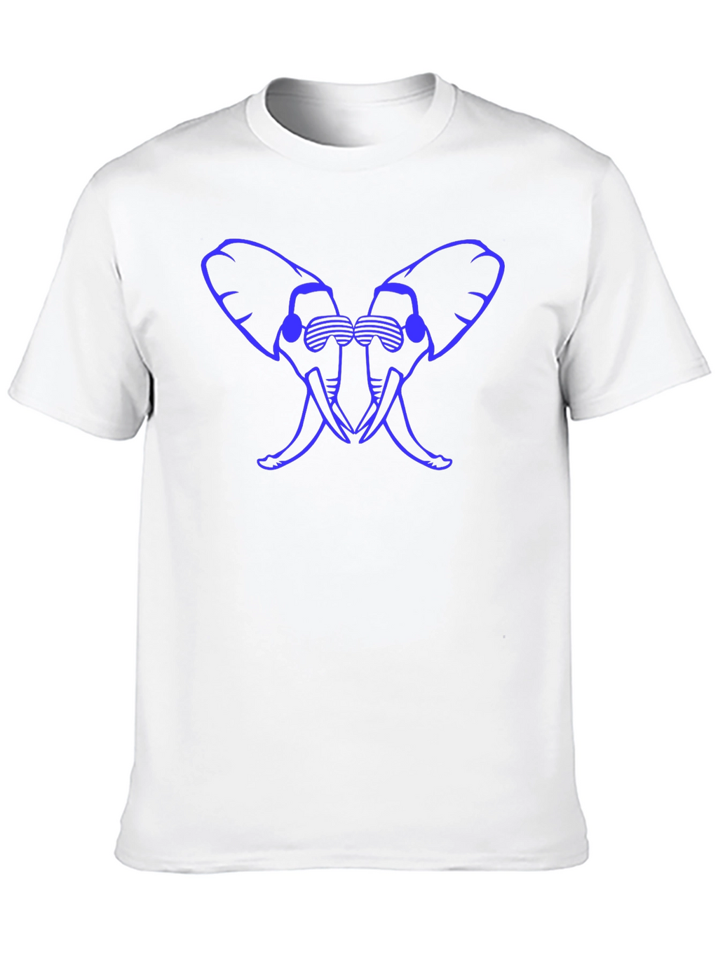 Cool Elephant Silhouette Graphic Tee - Black Cotton