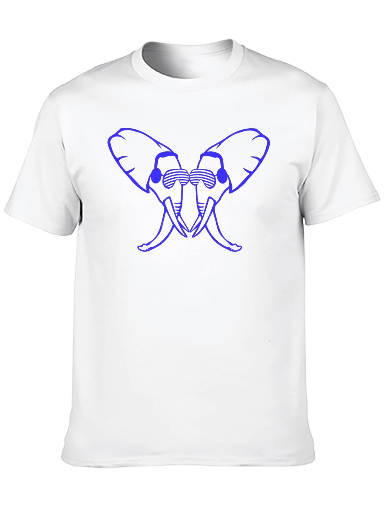 Cool Elephant Silhouette Graphic Tee - Black Cotton