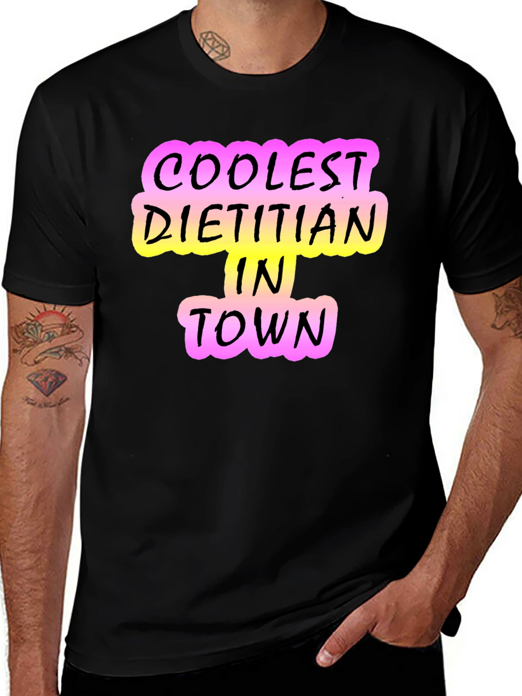 Coolest Dietitian in Town T-Shirt - Black