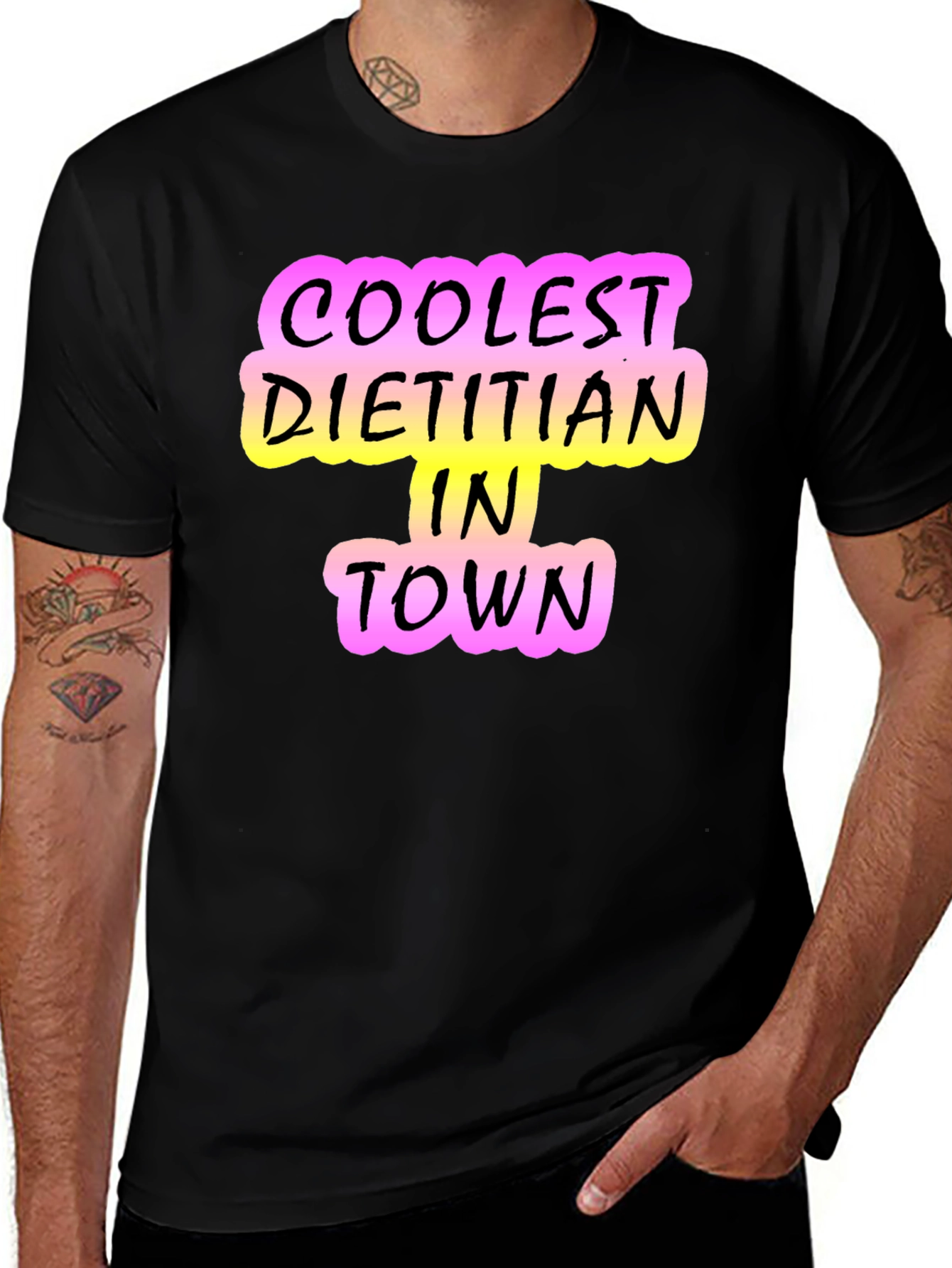 Coolest Dietitian in Town T-Shirt - Black